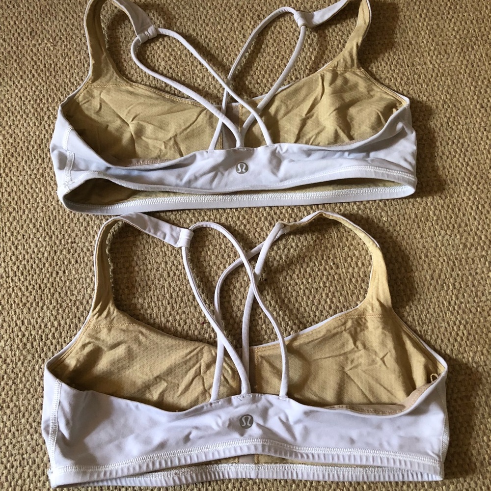 2, identical, white, LULU LEMON SPORTS BRAS!